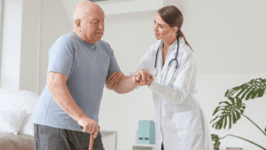 Homem com desequilibrio